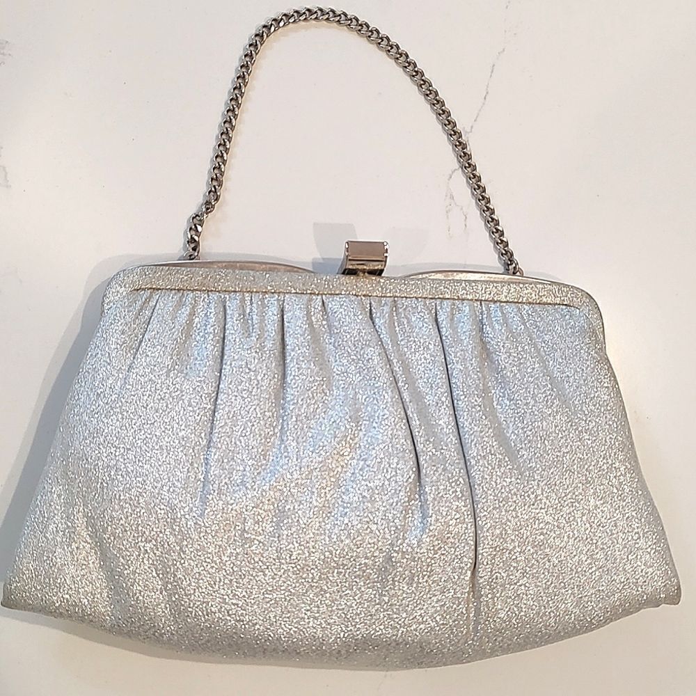 Vintage Ande Special Occasion Clutch/Handbag in Metallic Silver